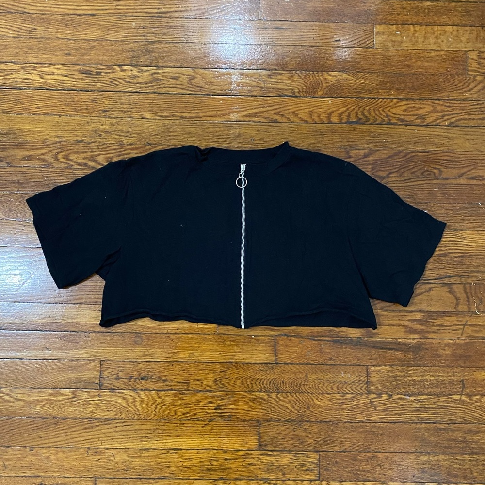 Emma & Sam Zip Up Crop Top